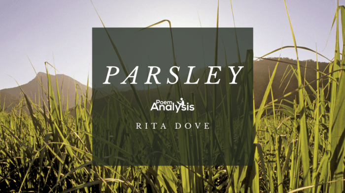 Parsley by rita dove analysis